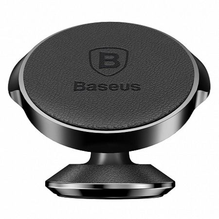 Baseus Small Ears Series Leather mágneses autós tartó, fekete (SUER-F01)