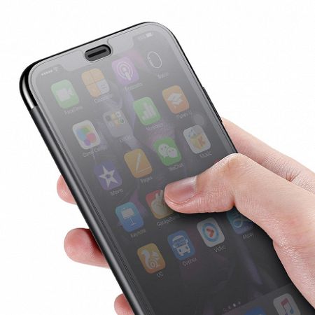 Baseus Touchable szilikon tok iPhone XR, fekete (WIAPIPH61-TS01)