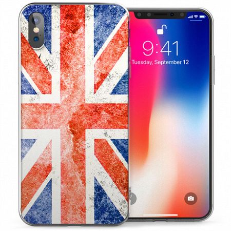 Caseflex England Union Jack Flag szilikon tok iPhone X/XS