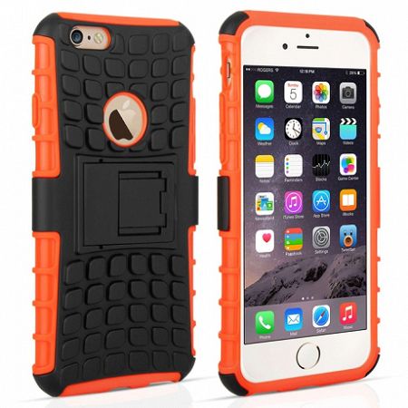 Caseflex műanyag tok Kickstand Combo iPhone 6/6s Narancssárga