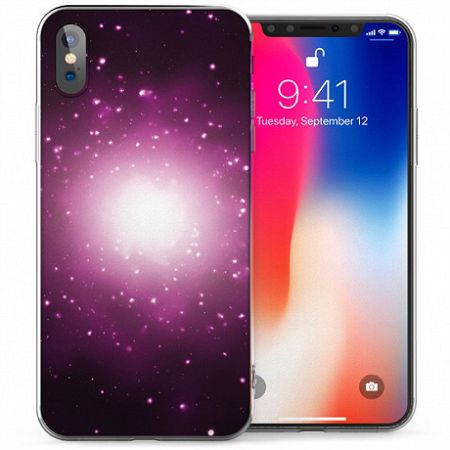Caseflex Shining Star TPU szilikon tok iPhone X/XS, lila