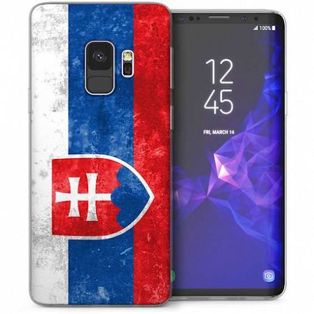 Caseflex szilikon tok Retro Slovakia Flag Samsung Galaxy S9