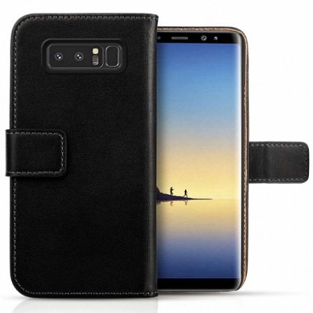 Centopi bőrtok Real Leather Wallet Samsung Galaxy Note 8 Fekete