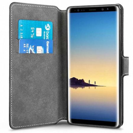 Centopi bőrtok Slim Wallet Stand Samsung Galaxy Note 8 Fekete