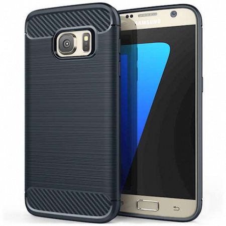 Centopi szilikon tok Carbon Fibre TPU Samsung Galaxy S7 Kék