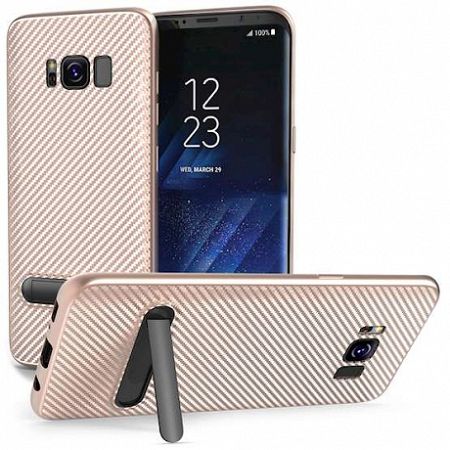 Centopi szilikon tok Ultra Thin Slim Carbon Samsung Galaxy S8 Rózsaszín