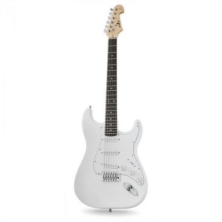 Chord CAL63 elektromos gitár, fehér, 6 húros, éger/jávorfa