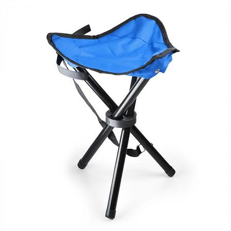 DURAMAXX Hordozható kempingszék, horgász szék, kék-fekete, 500 g