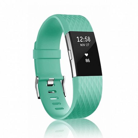 Fitbit Charge 2 Silicone Diamond (Large) szíj, Teal