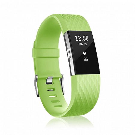 Fitbit Charge 2 Silicone Diamond (Small) szíj, Green