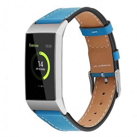 Fitbit Charge 3 Leather Italy (Small) szíj, Blue