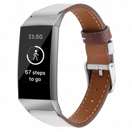 Fitbit Charge 3 Leather Italy (Small) szíj, White
