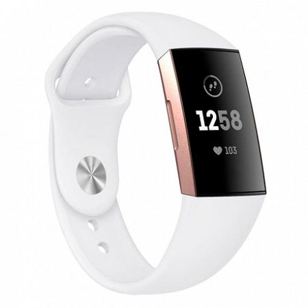 Fitbit Charge 3 Silicone (Small) szíj, White