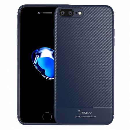 iPaky szilikon tok Carbon Fiber iPhone 7/8 Plus Kék