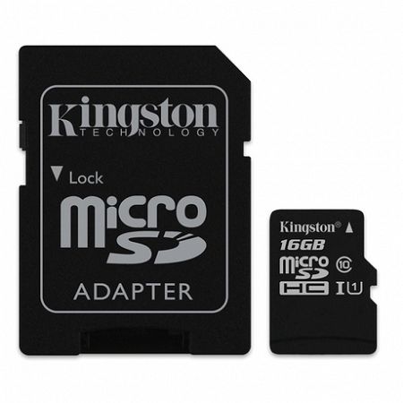 Kingston Canvas Select microSDHC 16GB UHS-I U1 + adapter (SDCS/16GB)
