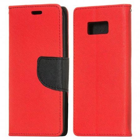 Könyv tok Fancy Flip Book Samsung Galaxy S8 Plus G955 Piros