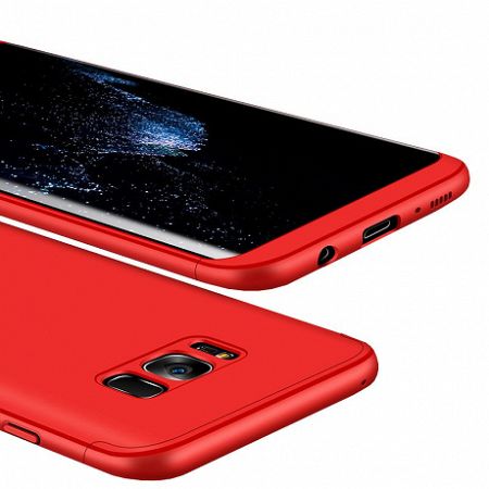 Műanyag tok 360 Full Body Samsung Galaxy S8 Piros