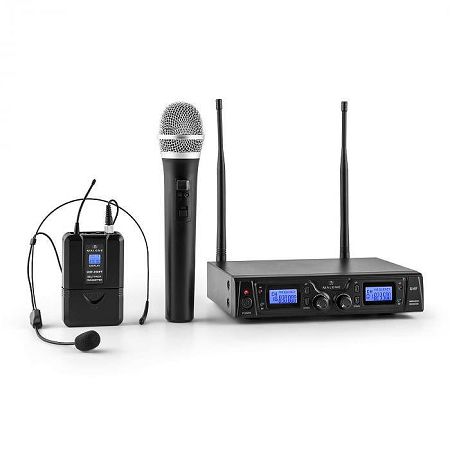 Malone Duett Pro V3, 2 csatornás UHF vezeték nélküli mikrofon készlet, 50 m-es hatókör