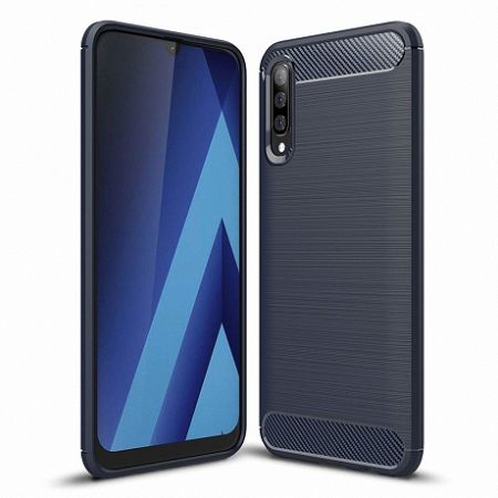 MG Carbon Case Flexible TPU szilikon tok Samsung Galaxy A50, kék