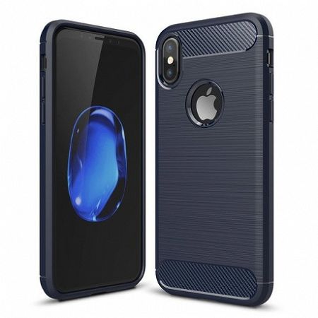 MG Carbon Flexible szilikon tok iPhone X/XS, kék