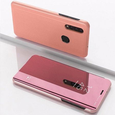 MG Clear View könyv tok Samsung Galaxy A50, rózsaszín