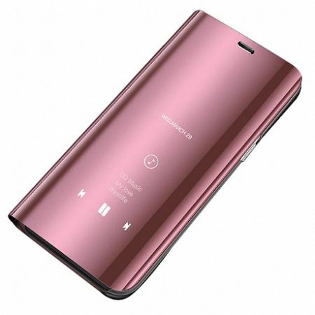 MG Clear View könyv tok Samsung Galaxy A7 2018 A750, rózsaszín
