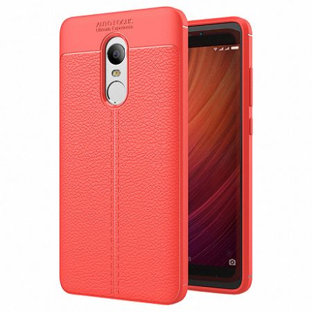 MG szilikon tok Litchi Pattern Xiaomi Redmi Note 4X (Snapdragon), piros
