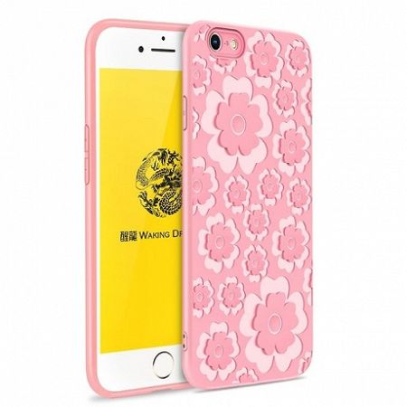 MSVII műanyag tok Flower Flexible iPhone 7/8 Rózsaszín