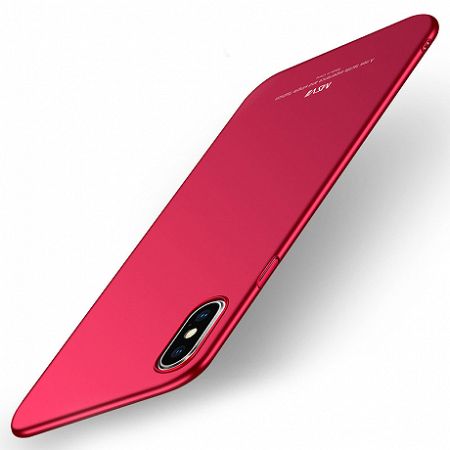 MSVII Simple Ultra-Thin műanyag tok iPhone X/XS, piros