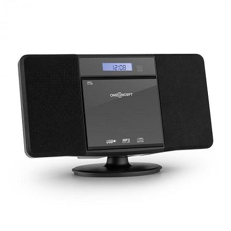 OneConcept V-13 BT, sztereó rendszer CD MP3 USB bluetooth rádió, falra szerelhető