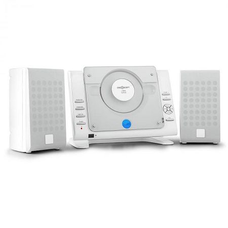 OneConcept Vertical 70, sztereó rendszer, CD, USB, MP3, AUX, fehér