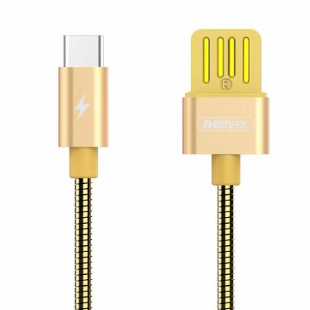 REMAX RC-080a Silver Serpent kábel USB / USB-C 2.1A 1m, arany