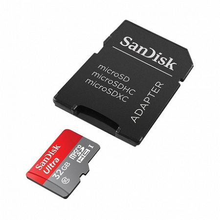 SanDisk Ultra MicroSDHC 32GB C10/UHS-I/A1 + adapter (SDSQUAR-032G-GN6MA)