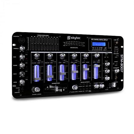 Skytec STM-3007, 6 csatornás DJ keverőpult, bluetooth, USB, SD, MP3