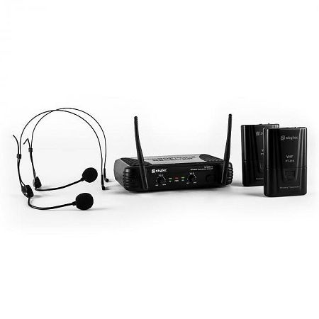 Skytec STWM712H, mikro VHF vezeték nélküli mikrofon szett, 2 x headset mikrofon
