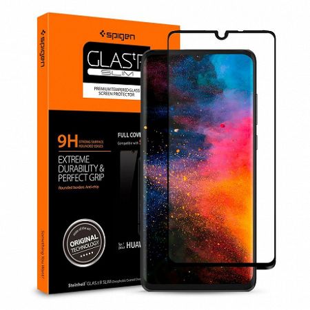 Spigen Full Cover kijelzővédő üvegfólia Huawei P30, fekete (L38GL26018)