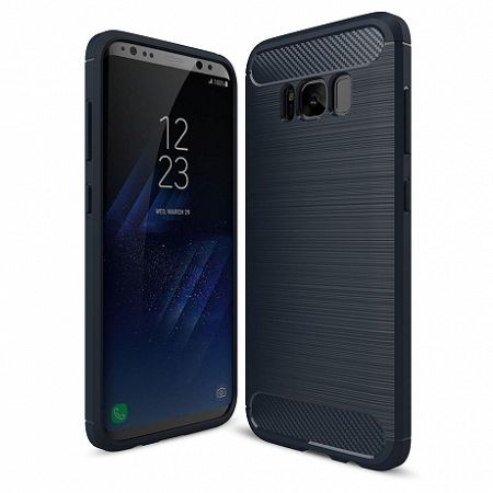 Szilikon tok Carbon Case Flexible Samsung Galaxy S9 Kék