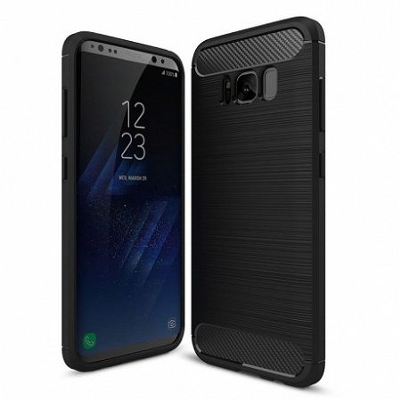 Szilikon tok Carbon Flexible Samsung Galaxy S8 Fekete