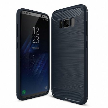 Szilikon tok Carbon Flexible Samsung Galaxy S8 Kék