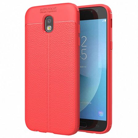 Szilikon tok Litchi Pattern Samsung Galaxy J3 2017 J330, piros