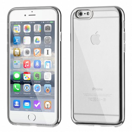 Szilikon tok Metalic Slim iPhone 6/6S Plus Ezüst
