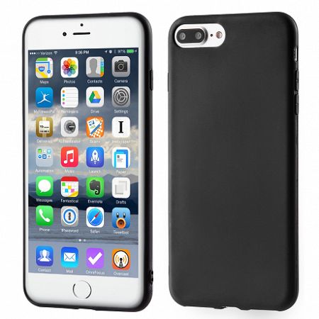 Szilikon tok Soft Matt iPhone 7/8 Plus Fekete