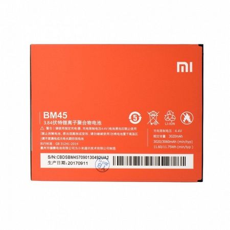 Xiaomi BM45 Li-Ion akkumulátor 3060 mAh, Redmi Note 2, bulk