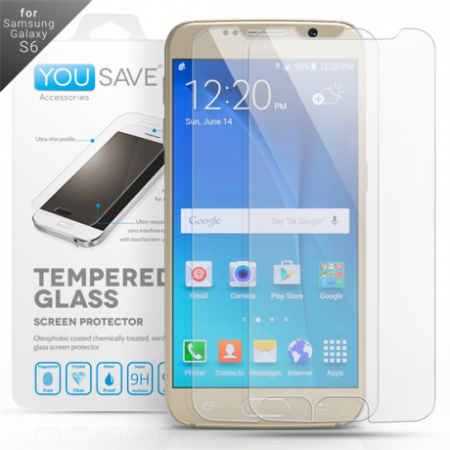 YouSave kijelzővédő üveg Glass Screen Protector X 2 Samsung Galaxy S6 átlátszó